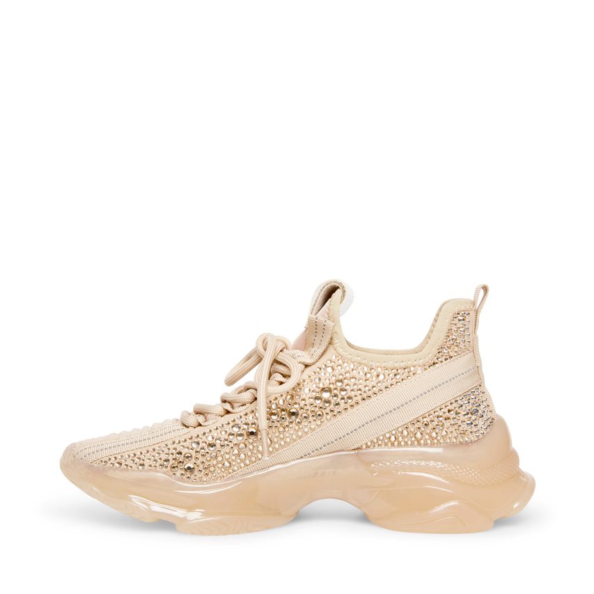 Beige Steve Madden Maxima Women's Sneakers | PH 618916CA